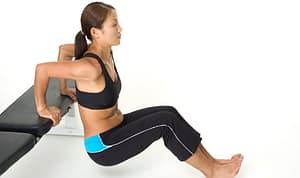 10 Best Bodyweight Triceps Exercises women bench 