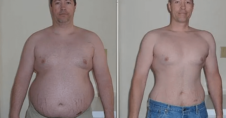 man lost 80 pounds before after
